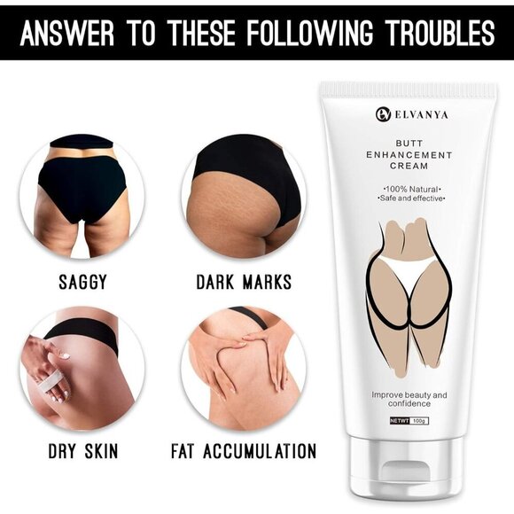 ELVANYA Butt & Hip Cosmetic Enhancement Sculpting Shaping Lifting Firming Cream - Picture 4 of 5